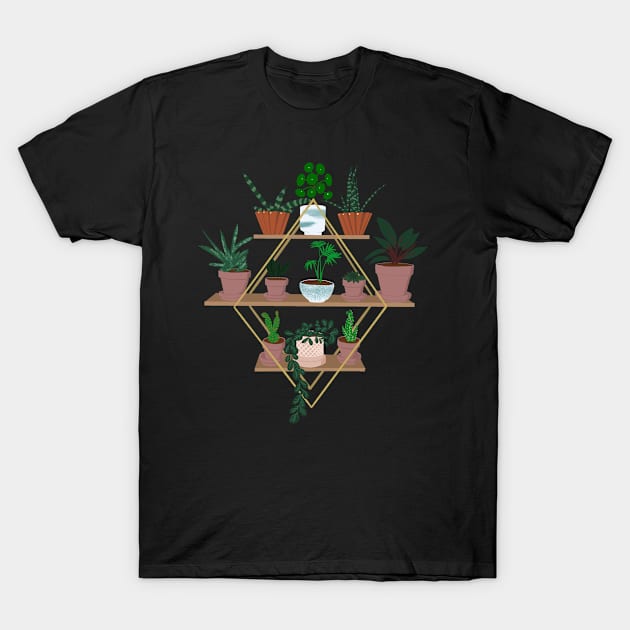 Plant Shelf T-Shirt by TofuTreeStudio